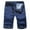 Dark Blue, variant on WREESH Men's Casual Denim Shorts Stretchy Washed Jeans Shorts Classic Jean Shorts Dark Blue