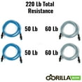 thumbnail image 2 of Gorilla Bow At Home Resistance Exercise Workout Ultra Heavy Band Kit, 220lb, 2 of 8