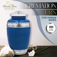 thumbnail image 5 of Forever Lane Classic Cremation Urn for Ashes for Women & Men Aluminum Metal Urn, Blue, 5 of 7