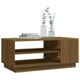 thumbnail image 2 of vidaXL Coffee Table Brown Oak 102x55x43 cm Engineered Wood, 2 of 4