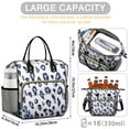thumbnail image 5 of White and Blue Of Leopard Print Womens Lunch Box for Work,Insulated Large Lunch Bag for Tween and Teen,Loncheras Para Mujer,Leakproof Adult Lunch Bag for Work,Beach,Travel,Picnic,Camping, 5 of 7