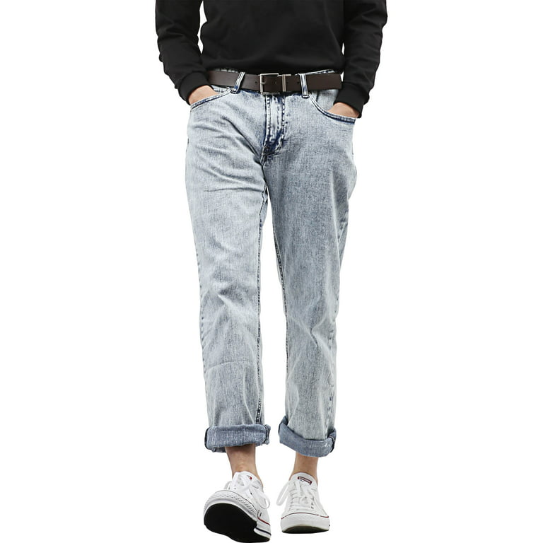 mens fashion jeans rolled