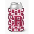 thumbnail image 1 of Carolines Treasures CJ1065-RCC Letter R Football Crimson, Grey & White Can or Bottle Hugger, 1 of 1