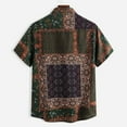 thumbnail image 3 of Shirt Top Loose Fit Lapel Chic Retro Irregular Pattern Summer Male Shirt, 3 of 5