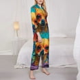 thumbnail image 3 of Sigee Colorful Textured Chihuahua for Women’s Pajama Sets Long-Sleeved Pjs Sets for Women 2 piece Sleepwear-X-Large, 3 of 7