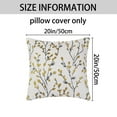 thumbnail image 5 of Unique Bargains Floral Pattern Decoration Throw Pillow Cover 2 Pcs Yellow Flower 20" x 20", 5 of 6