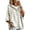 Light Gray, variant on Women's Hooded Knit Sweater Casual - 3/4 Sleeve Striped Drawstring Loose Fit Pullover, Womens Sweatshirt, Sweatshirt, Hoodies, Essentials Hoodie