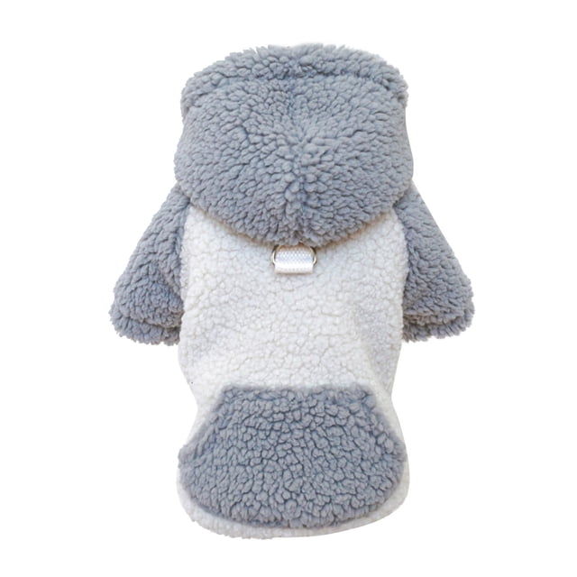 Ropa para Mascotas Otoño e Invierno Nueva Caliente Más Versión Coreana Sudadera con Capucha Colores Cálidos Para Contra el Frío y la Lana de Cordero Sudadera con Capucha de Tracción