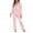 Pink, variant on Leesechin Womens Sleepwear Set 2 Pieces Pajamas Sets Cotton Pyjama Pajamas Sleepwear Sets Spring Summer Homewear Beige XL