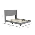 thumbnail image 6 of Flash Furniture Hollis Wingback Upholstered Platform Bed, Gray, Queen, 6 of 12