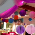 thumbnail image 5 of Linterna colorida plegable hecha a mano de bricolaje, diseño de escena más grueso, multicolor, liviana, para festivales de primavera, bodas, fiestas, linternas de papel para exteriores Ji, L, rosa, 5 of 5