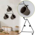 thumbnail image 1 of TIELUTT Hanging Wall Mounted Metal Triangle Coffee Mug Holder Rack For Kitchen Countertop Organization Sponge Daddy Holder over Drying Meat Rack Apartment Organization Dish Pans for Kitchen Large, 1 of 5