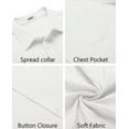 thumbnail image 4 of COOFANDY Men's Summer Linen Shirts Short Sleeve Button Down Shirts for Men Fashion Beach Casual Shirt, 4 of 7