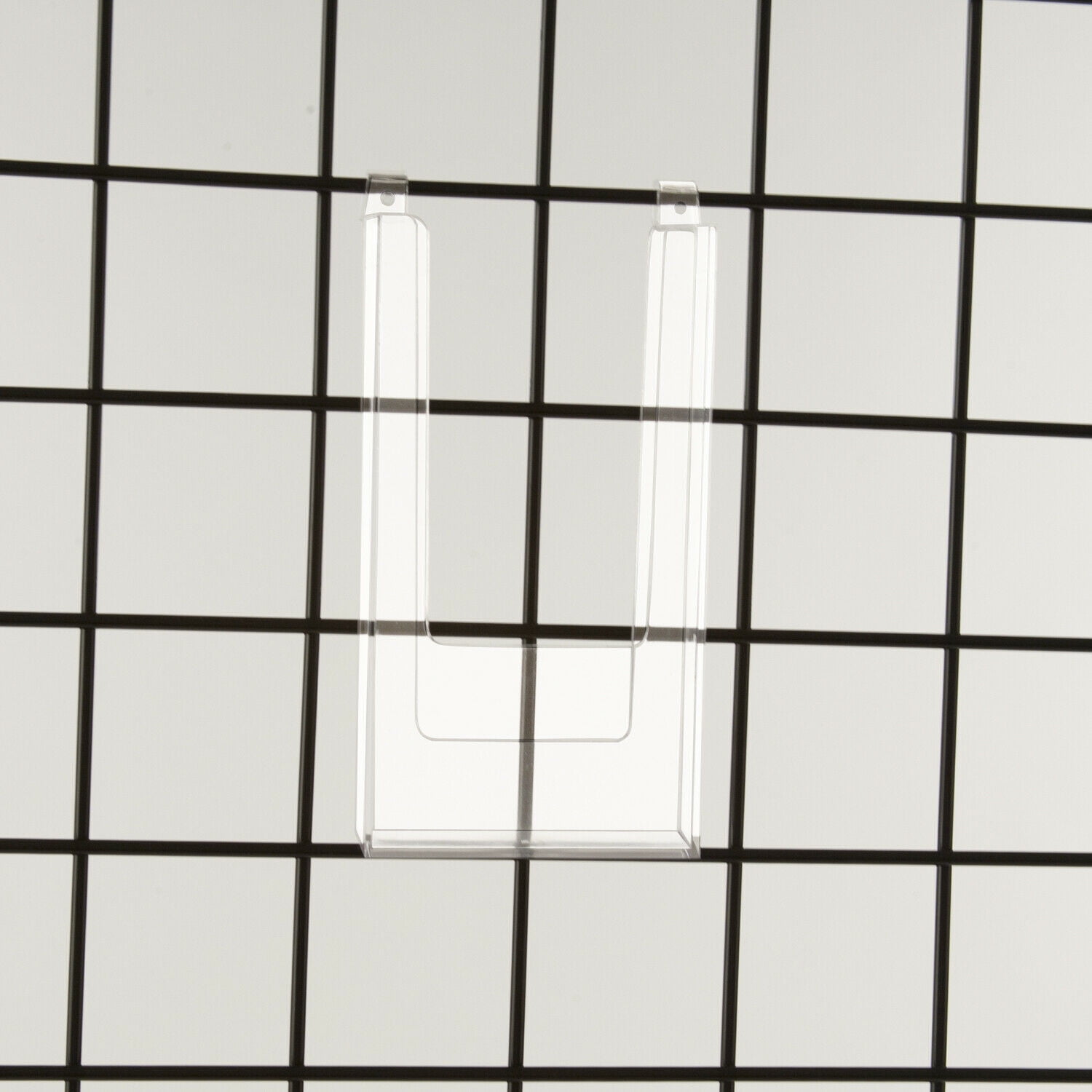 Gridwall 4.5" x 9" Clear Acrylic Literature, Trifold Pamphlet Brochure
