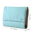 thumbnail image 2 of Becko Jewelry Organizer Roll Travel Jewelry Organizer for Necklaces, Rings, Earrings, Bracelets (Blue), 2 of 7