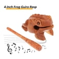 thumbnail image 4 of Labymos 4 Inches Small Frog Guiro Rasp Frog Sound Maker Solid Wood Material Musical Percussion Instrument Educational Instrument Tool with Wooden Stick, 4 of 8