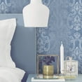 thumbnail image 2 of Brewster 2810-SH01043 Advantage Ariana Silver Striped Damask Wallpaper Silver, 2 of 2