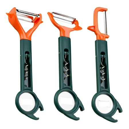 

Dual Head Veggie Peeler with Beer Opener 2 Purpose Stainless Steel Blade for Kitchen Fruit Veggie Carrot