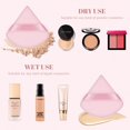 thumbnail image 3 of 6 PCS Powder Puffs, Pure Velour Soft Triangle Wedge Makeup Powder Puff for Loose Powder Mineral Powder Body Powder Wet Dry Cosmetic Foundation Sponge Makeup Tool (Pink), 3 of 5