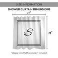 thumbnail image 7 of Creative Products Classic White Monogrammed Shower Curtain - S, 7 of 7