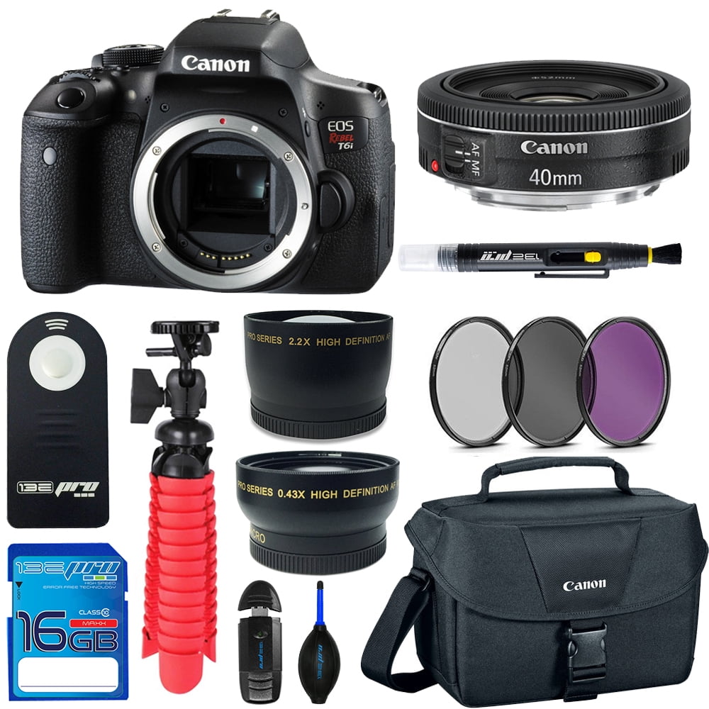Canon EOS Rebel T6i DSLR Digital Camera Canon EF 40mm f/2.8 STM Lens ...