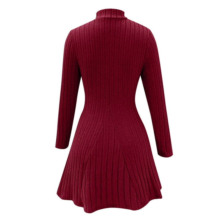 chinese dress ladies Saodimallsu Womens Fit and Flare Mini Sweater Dress Puff Long Sleeve Cable  Knit Crewneck Dressy A Line Short Dresses Army Green at Amazon Women's  Clothing store