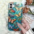 thumbnail image 4 of Case for iPhone 16 Plus, Shockproof TPU Bumper Drop Protection Hybrid 2-Layer Hard Cover Case for iPhone 16 Plus-Diamond Butterfly, 4 of 7