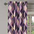 thumbnail image 2 of Ambesonne Geometric Grommet Curtain, Abstract Style Triangles, 50" x 120", Dark Purple Lilac, 2 of 6