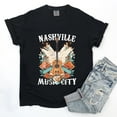 thumbnail image 3 of Nashville Music City Guitar Grunge - Womens Garment Dyed Tee, 3 of 8
