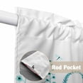 thumbnail image 4 of Teal Spring Floral Swag Curtains for Kitchen/Bedroom/Living Room, Watercolor Flowers Elegant Pastoral Scalloped Curtains 63 Inch Long, Window Swag Topper Curtains Valances 2 Panels Set 36"x63", 4 of 8