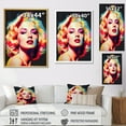 thumbnail image 4 of Designart "Marilyn In Color Pop Art" Modern Floater Framed Wall Art Living Room, 4 of 7