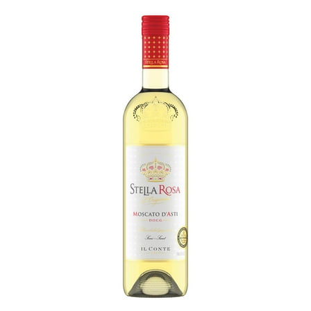 Stella Rosa Moscato d'Asti Semi-Sweet White Wine, 750ml Glass Bottle, DOCG, Piedmont, Italy