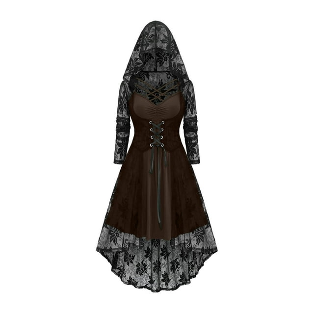 Corset Gothique Vintage à Boutons pour Femmes, Redingote Gothique Médiévale Renaissance pour Femmes Queue-de-Pie Costumes Steampunk Victorien Veste Robe d'Été