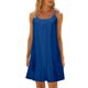 thumbnail image 1 of Mini vestido camisola sin mangas y sin espalda para mujer, para la playa, de poliéster, con volantes en el dobladillo, para cubrir el bikini, para llevar en vacaciones y en fiestas en la piscina., 1 of 8