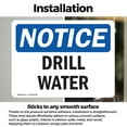 thumbnail image 3 of (2 Pack) Drill Water OSHA Notice Sign 5 Inch X 3.5 Inch Vinyl Label Decal Sticker Weather Resistant, UV Protected for Workplace, Business, and Construction Site, Made in the USA, 3 of 7