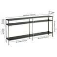 thumbnail image 5 of Henn&Hart 64" Gunmetal Gray Metal Console Table, 5 of 7
