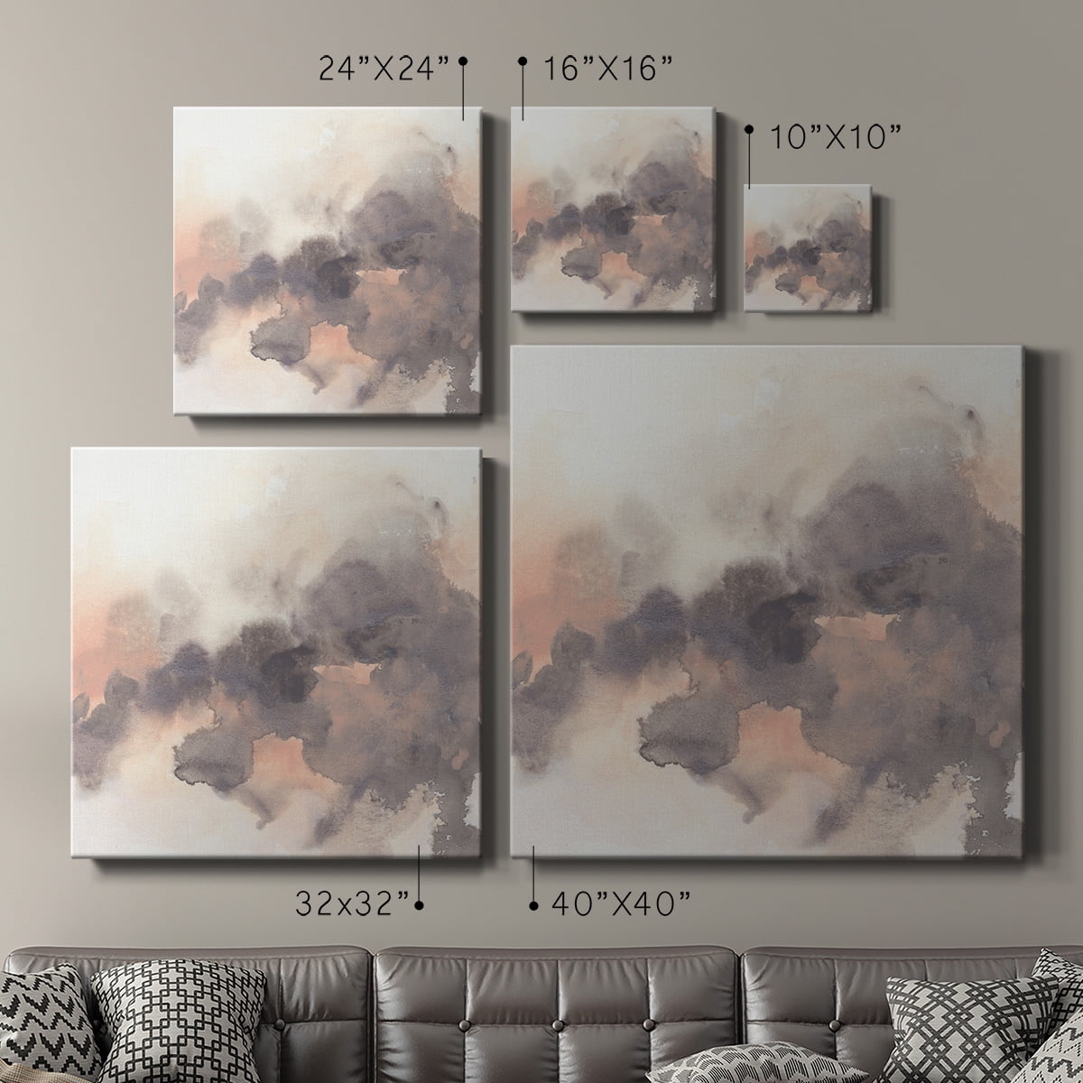 Wexford Home Smoke Surface II-Premium Gallery Wrapped Canvas, 10" x 10" - Ready to Hang