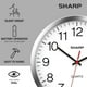 thumbnail image 5 of Reloj de pared Sharp plateado/cromado de 25 cm, silencioso, no hace tictac, 5 of 7