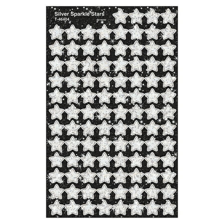 UPC: 0078628464047 | Trend Silver Sparkle Stars superShapes Stickers Silver 400 / Pack (Quantity)