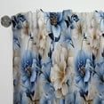 thumbnail image 5 of Designart "Dreamlike Blue White Floral Fantasy III" Botanical Traditional Curtain, Floral Panel, 5 of 6
