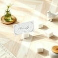 thumbnail image 4 of Elegant White Marble Cube Place Card Holders(Set of 4), Handcrafted of Natural Marble for Sophisticated Table Decor, Dinner Party, Everyday Dishes or Fancier Table Settings, 4 of 9