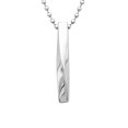 thumbnail image 5 of lionlar Sports Necklace Stainless Steel Rectangle Shape With Pearl Chain For Women Men, 5 of 5