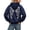 Navy*, variant on OSOLU Women's Oversized Hoodies Sparkly Rhinestone Wing Decor Back Long Sleeve Casual Sweatshirts Red