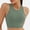 Army Green, variant on Sports Bikini Tops for Women Swim Bra Double Shoulder Straps Wirefree Workout Swimsuit Top Green-A L