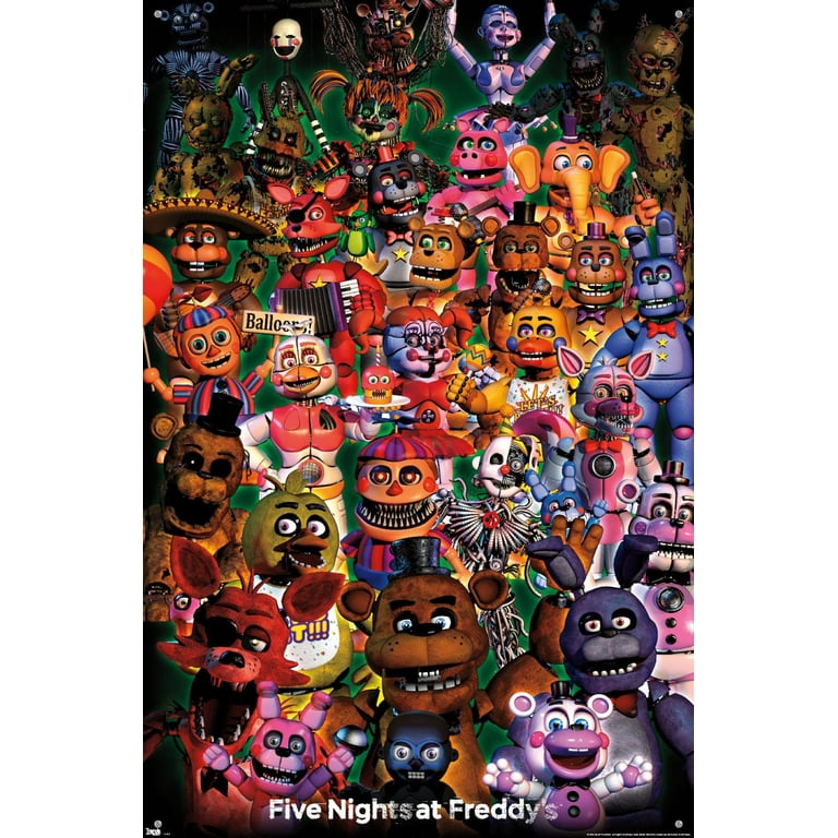 Five Nights at Freddy's - Ultimate Group Wall Poster with Push