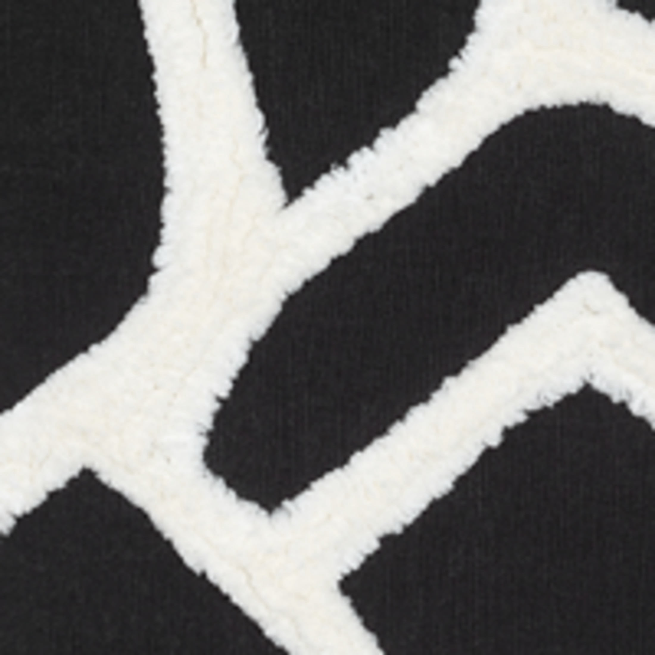 Rochelle Porter Kobo Decorative Square Pillow,Throw, Black/White, Cotton, Polyfill, 20"x 20", 1 Count