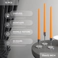 thumbnail image 4 of Juego de 12 velas cónicas de color naranja CANDLE CANDWAX, 30 cm, 4 of 7