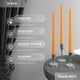 thumbnail image 4 of Juego de 12 velas cónicas de color naranja CANDLE CANDWAX, 30 cm, 4 of 7
