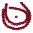thumbnail image 2 of The Bead Chest Natural 18mm Wooden Beads in Red for Jewelry Making – Round Loose Wood Spacer Beads I Approximately 24 Beads, 2 of 3