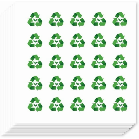500Pcs Self-Adhesive Planner Stickers Recycle Stickers Green Recycling Stickers Decals for Planner Calendar Scrapbook Crafting Party Decor Gift Bag Seal Theme Party Decor 0.5 Inch for DIY